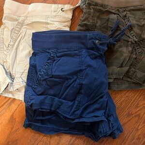 Stylish Women's Shorts - Navy, Tan, and Camouflage